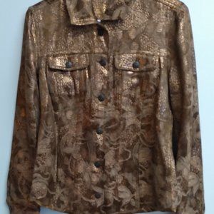 Chico's Brown and gold Jacket